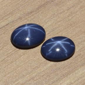 Gemme di Zaffiro stellato Blu naturale da 1.37 ct, Taglio ovale, Opaco