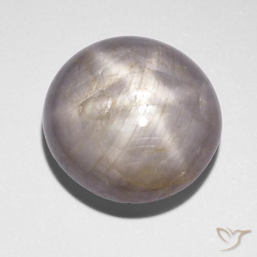 Zaffiro stellato Grigio naturale da 9.28 ct, Rotondo, Opaco
