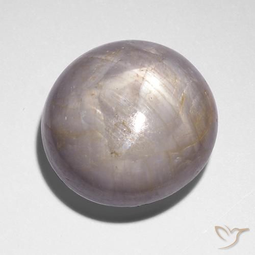 Zaffiro stellato Grigio naturale da 9.28 ct, Rotondo, Opaco