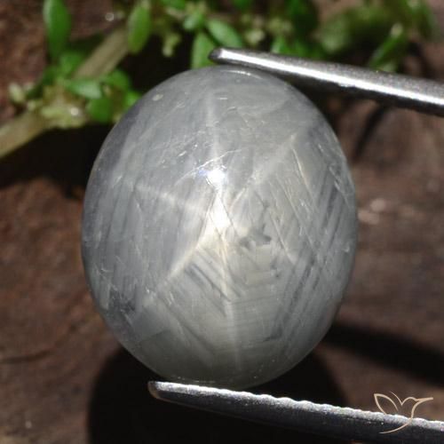 13.46ct Naturale Grigio medio Zaffiro stellato, Ovale, Opaco