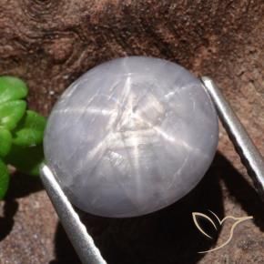 Zaffiro stellato Grigio chiaro naturale da 9.39 ct, Ovale, Opaco