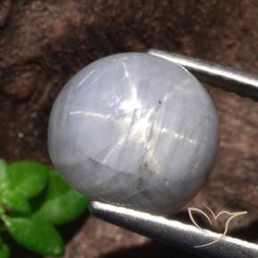 Zaffiro stellato Grigio chiaro naturale da 5.35 ct, Ovale, Opaco