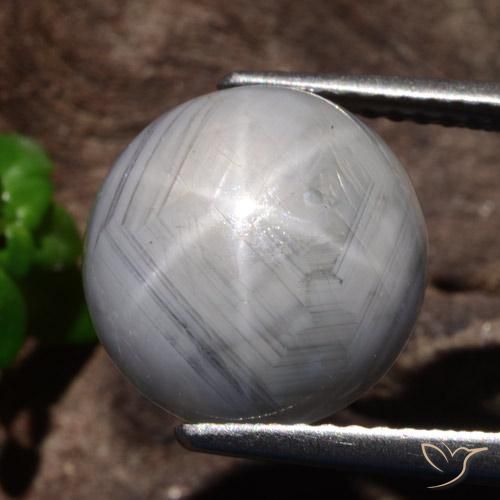 10.69ct Naturale Grigio chiaro Zaffiro stellato, Ovale, Opaco