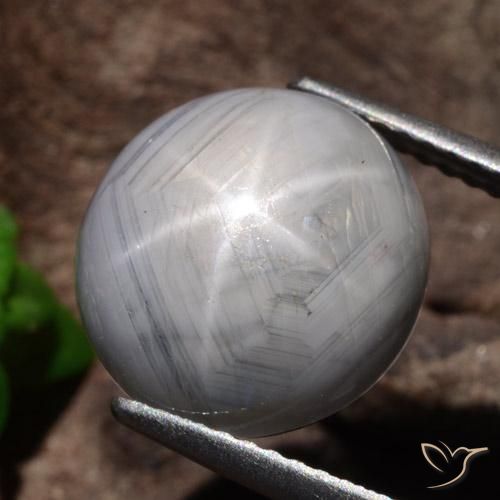 Zaffiro stellato Grigio chiaro naturale da 10.69 ct, Ovale, Opaco