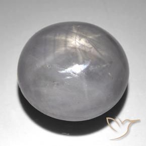 Zaffiro stellato Viola Argento naturale da 12.12 ct, Ovale, Opaco