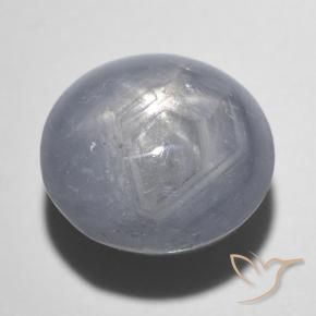 Zaffiro stellato Grigio bluastro naturale da 7.06 ct, Ovale, Opaco