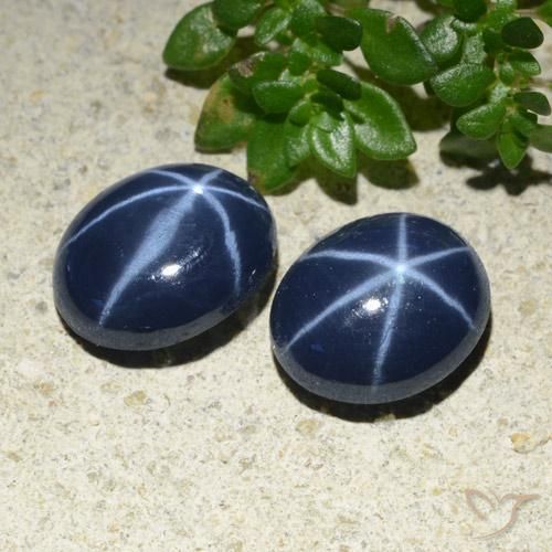 Zaffiro stellato naturale blu da 4,75 ct, taglio ovale, opaco