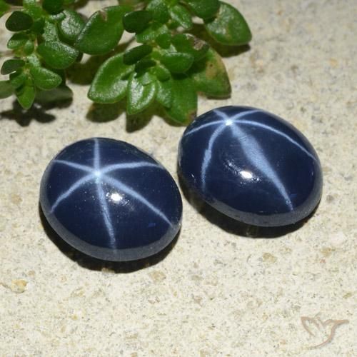 Zaffiro stellato naturale blu da 4,75 ct, taglio ovale, opaco