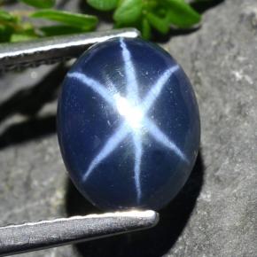 Zaffiro stellato Blu naturale da 3.93 ct, Taglio ovale, Opaco