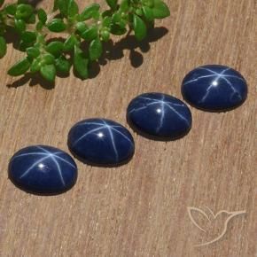 Gemme di Zaffiro stellato Blu scuro naturale da 4.18 ct, Ovale, Opaco