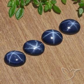 Gemme di Zaffiro stellato Azzurro crepuscolare naturale da 4.68 ct, Ovale, Opaco