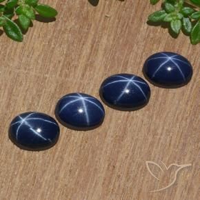 Gemme di Zaffiro stellato Azzurro crepuscolare naturale da 4.52 ct, Ovale, Opaco