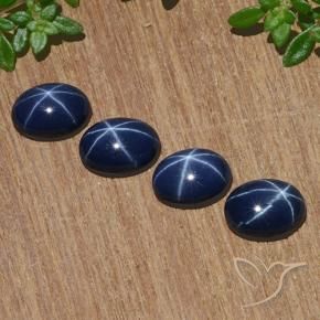 Gemme di Zaffiro stellato Azzurro crepuscolare naturale da 4.52 ct, Ovale, Opaco