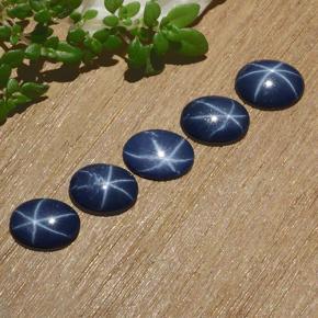 Zaffiro stellato naturale blu da 3,67 ct, taglio ovale, opaco