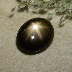 Zaffiro stellato naturale nero da 2,37 ct, taglio ovale, opaco