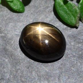 Zaffiro stellato Nero naturale da 2.28 ct, Taglio ovale, Opaco