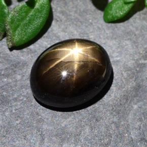 Zaffiro stellato Nero naturale da 2.28 ct, Taglio ovale, Opaco