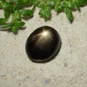 Zaffiro stellato Nero naturale da 2.51 ct, Taglio ovale, Opaco