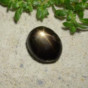 Zaffiro stellato Nero naturale da 2.51 ct, Taglio ovale, Opaco