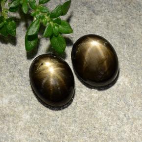 Gemme di Zaffiro stellato Nero naturale da 4.01 ct, Taglio ovale, Opaco