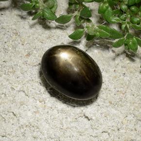 Zaffiro stellato Nero naturale da 2.41 ct, Taglio ovale, Opaco