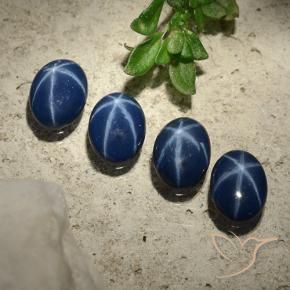 Gemme di Zaffiro stellato Blu scuro profondo naturale da 2.84 ct, Ovale, Opaco