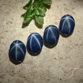 Gemme di Zaffiro stellato Blu scuro naturale da 2.43 ct, Ovale, Opaco