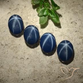 Gemme di Zaffiro stellato Blu scuro naturale da 2.43 ct, Ovale, Opaco