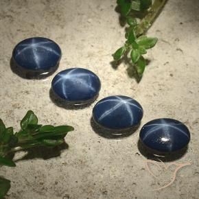 Gemme di Zaffiro stellato Blu scuro naturale da 2.89 ct, Ovale, Opaco
