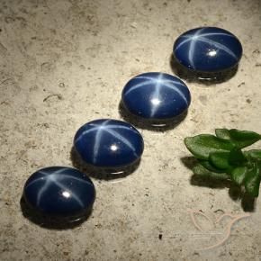 Gemme di Zaffiro stellato Blu scuro naturale da 3.01 ct, Ovale, Opaco