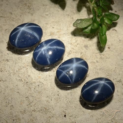 Gemme di Zaffiro stellato Blu scuro naturale da 3.01 ct, Ovale, Opaco