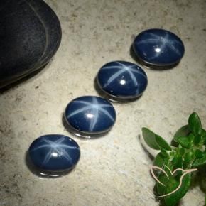Gemme di Zaffiro stellato Blu scuro naturale da 4.20 ct, Ovale, Opaco
