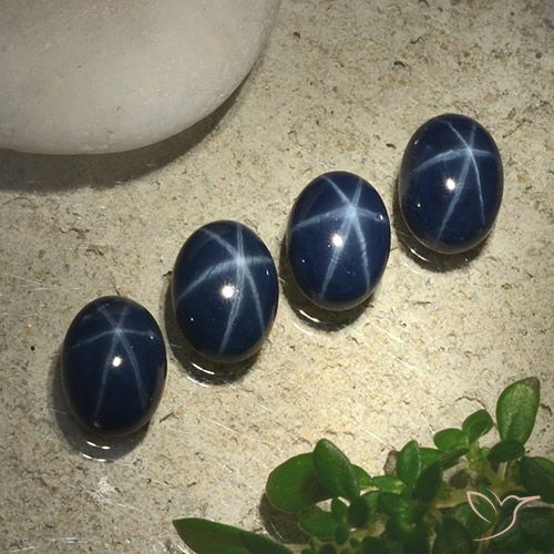 5.55ctw Naturale Blu scuro profondo Zaffiro stellato, Ovale, Opaco