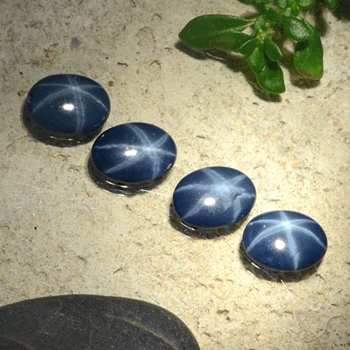 2.54ctw Naturale Blu scuro Zaffiro stellato, Ovale, Opaco