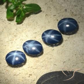 Gemme di Zaffiro stellato Blu scuro naturale da 2.54 ct, Ovale, Opaco