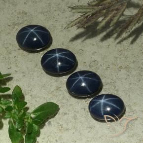 Gemme di Zaffiro stellato Blu scuro naturale da 4.85 ct, Ovale, Opaco