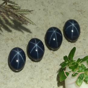 Gemme di Zaffiro stellato Blu scuro naturale da 5.69 ct, Ovale, Opaco