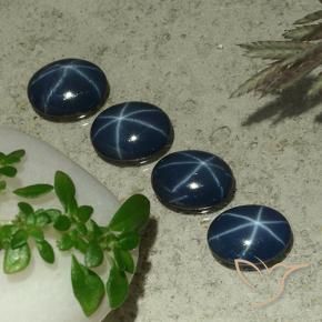 Gemme di Zaffiro stellato Blu scuro profondo naturale da 2.93 ct, Ovale, Opaco