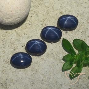 Gemme di Zaffiro stellato Blu scuro naturale da 4.00 ct, Ovale, Opaco