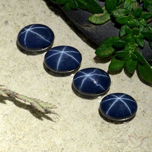 4.61ctw Naturale Blu scuro profondo Zaffiro stellato, Ovale, Opaco