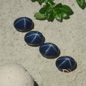 Gemme di Zaffiro stellato Blu scuro naturale da 4.60 ct, Ovale, Opaco