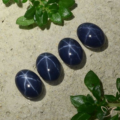 4.39ctw Naturale Blu scuro Zaffiro stellato, Ovale, Opaco