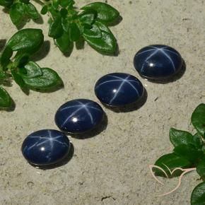 Gemme di Zaffiro stellato Blu scuro naturale da 3.82 ct, Ovale, Opaco