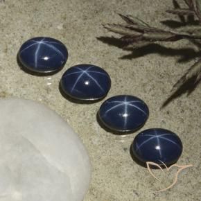 Gemme di Zaffiro stellato Blu scuro naturale da 5.26 ct, Ovale, Opaco