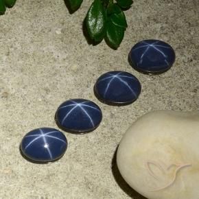 Gemme di Zaffiro stellato Blu scuro naturale da 3.43 ct, Ovale, Opaco