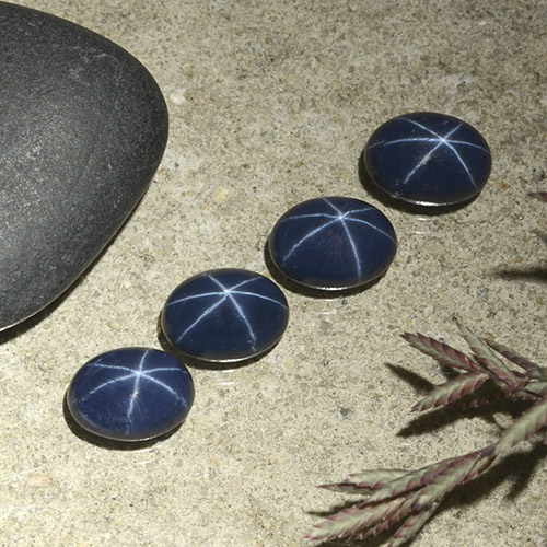 Zaffiro stellato naturale blu da 5,03 ct, taglio ovale, opaco
