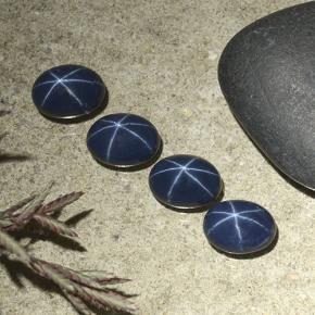 Zaffiro stellato naturale blu da 5,03 ct, taglio ovale, opaco