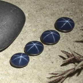 Zaffiro stellato naturale blu da 5,03 ct, taglio ovale, opaco