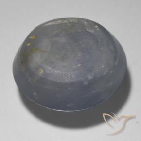 Zaffiro stellato Grigio scuro naturale da 5.41 ct, Ovale, Traslucido