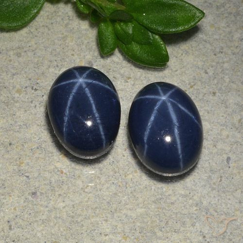 3.04ctw Naturale Blu scuro Zaffiro stellato, Ovale, Opaco